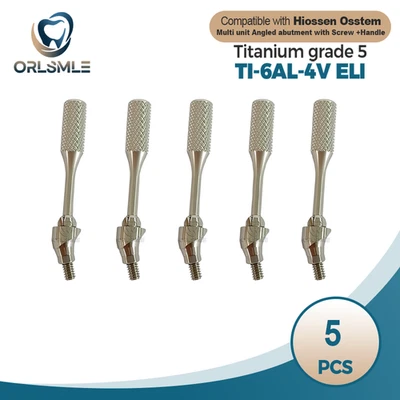 5 pcs Multi unit Angled abutment MUA 17/30/45 degree fit to Hiossen Osstem M/R