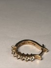 10k Solid Gold Scrap Diamond And Cubic Zirconia Earrings Weighs 2.49 Grams — photo 4