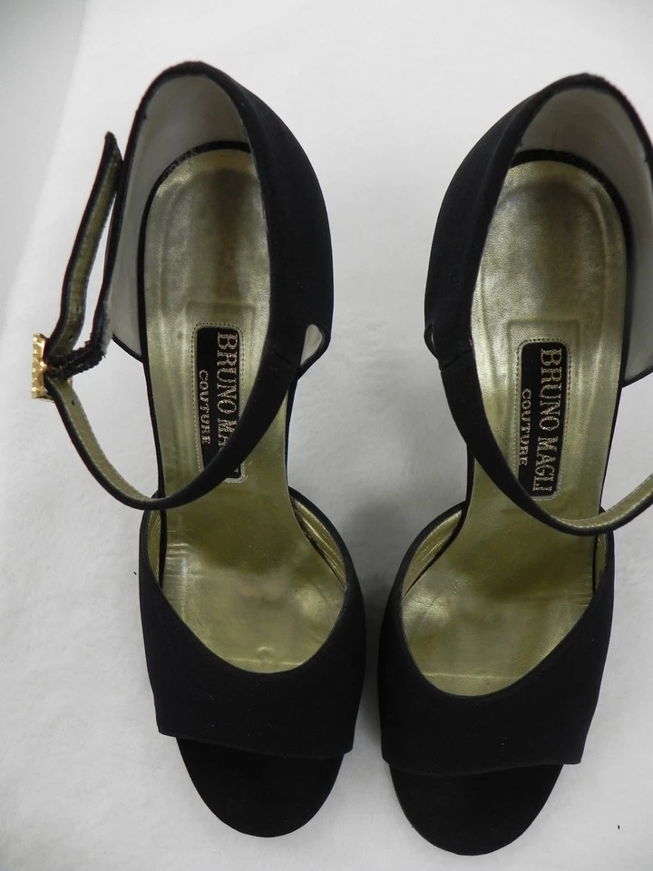 Zapatos BRUNO MAGLI COUTURE Mujer Cuero/Tela 8.5 M 3.5" Tacones ITALIA Foto 2 de 4