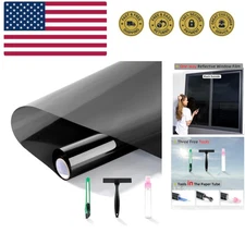 One-Way Window Privacy Film with Installation Tools, PET Material,Heat Contro...