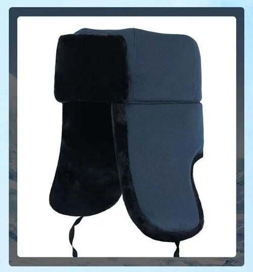 Military Style Fleece Lined Ushanka Hat Outdoor Warm Headwear