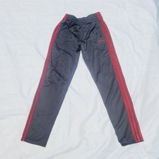 Adidas 3-Stripe Track Pants Boys Size L 14-16 Black Red Athletic Joggers J14