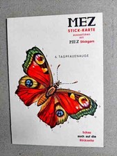 Stickkarte Falter-Serie 6. Tagpfauenauge Karte MEZ Karton 10,5x14,5 cm Werbung