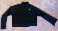 ‘ADIDAS’ UNISEX BLACK ADULT AEROREADY TRACK SPORTS JACKET L/16-18