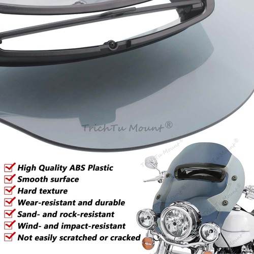 Detachable Gray Windshield Windscreen Fit for Harley Road King FLHR/I 1994-2022 - Imagen 5 de 24