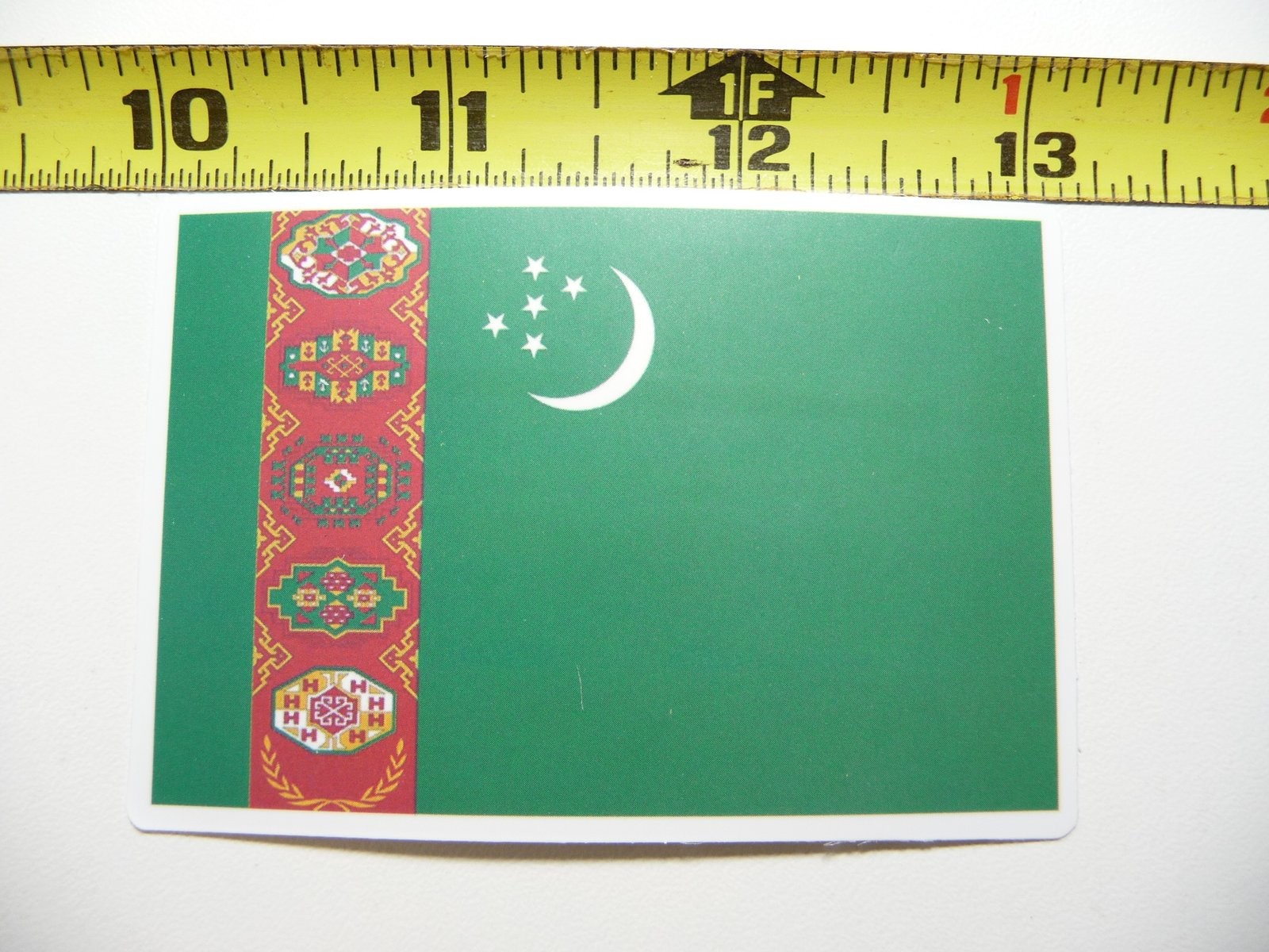 Turkmenistan flag decal sticker for national pride and government support