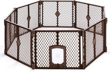 8-Panel Petyard Passage: 6.5 Ft. Wide 26 In. Tall Brown Freestanding Customizabl