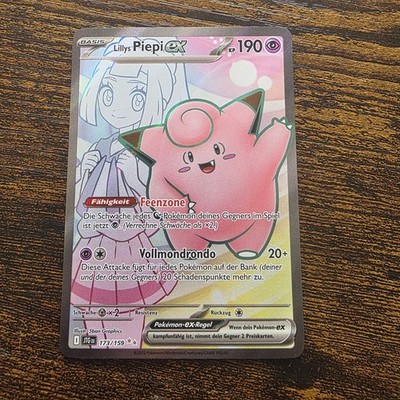Lillie's Clefairy ex 173/159 Journey Together Pokemon Full Art Rare NM GERMAN 