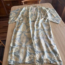 Estate VTG Japanese Kimono Silk JUBAN pale Blue Yellow tie dye. Hand stitched.