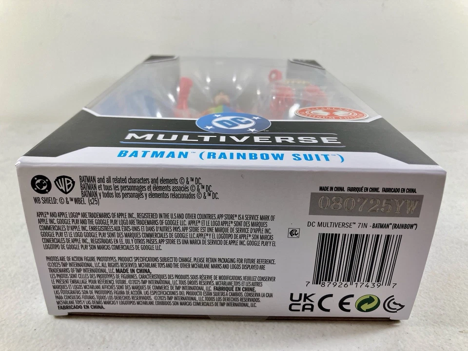 DC Multiverse BATMAN (Rainbow Suit) Action Figure Red Platinum Chase Edition NEW - Image 4 of 4