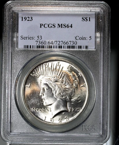 New Listing1923 Peace Silver Dollar - PCGS Certified MS64 !!