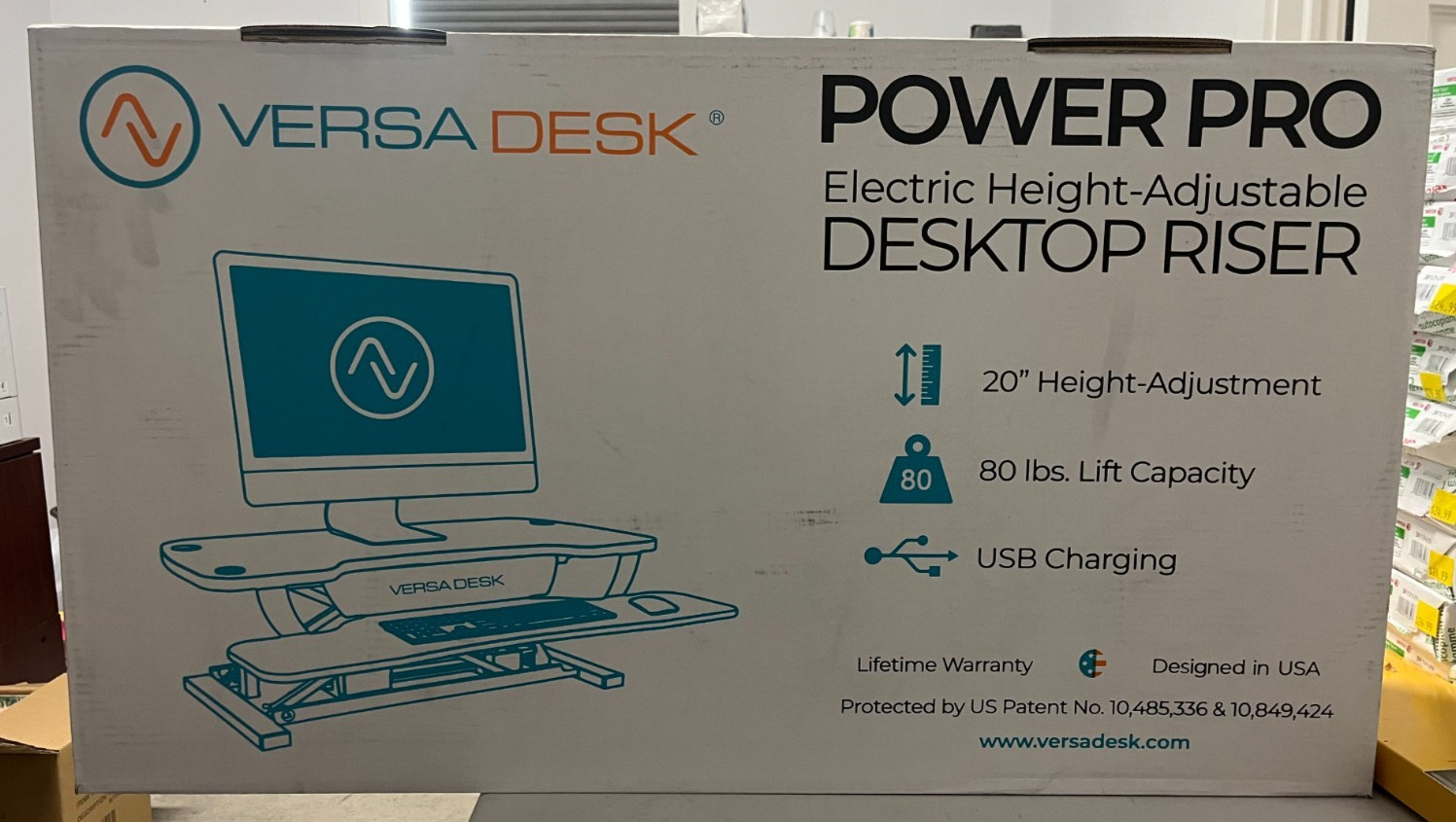 VersaDesk® 36"x24" PowerPro® Electric Height Adjustable Standing Desk VDPP3624