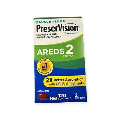 PreserVision Areds 2 Eye Vitamin and Mineral - 120 Softgels EXP 2027+