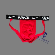 Nike mens red microfiber jock strap jockstraps underwear size XL