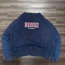 Vintage Nassau Bahamas Navy Crewneck Sweatshirt Men's Size Medium