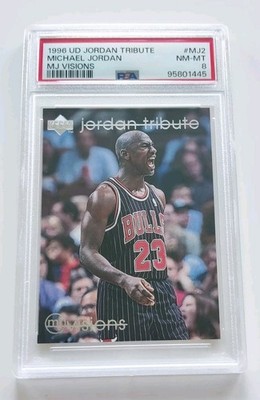 1996 Upper Deck Jordan Tribute Michael Jordan MJ Visions #MJ2 PSA 8