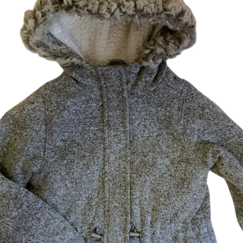 Abrigo gris lima tejido azul marino antiguo para niñas talla 6-7 Foto 2 de 4
