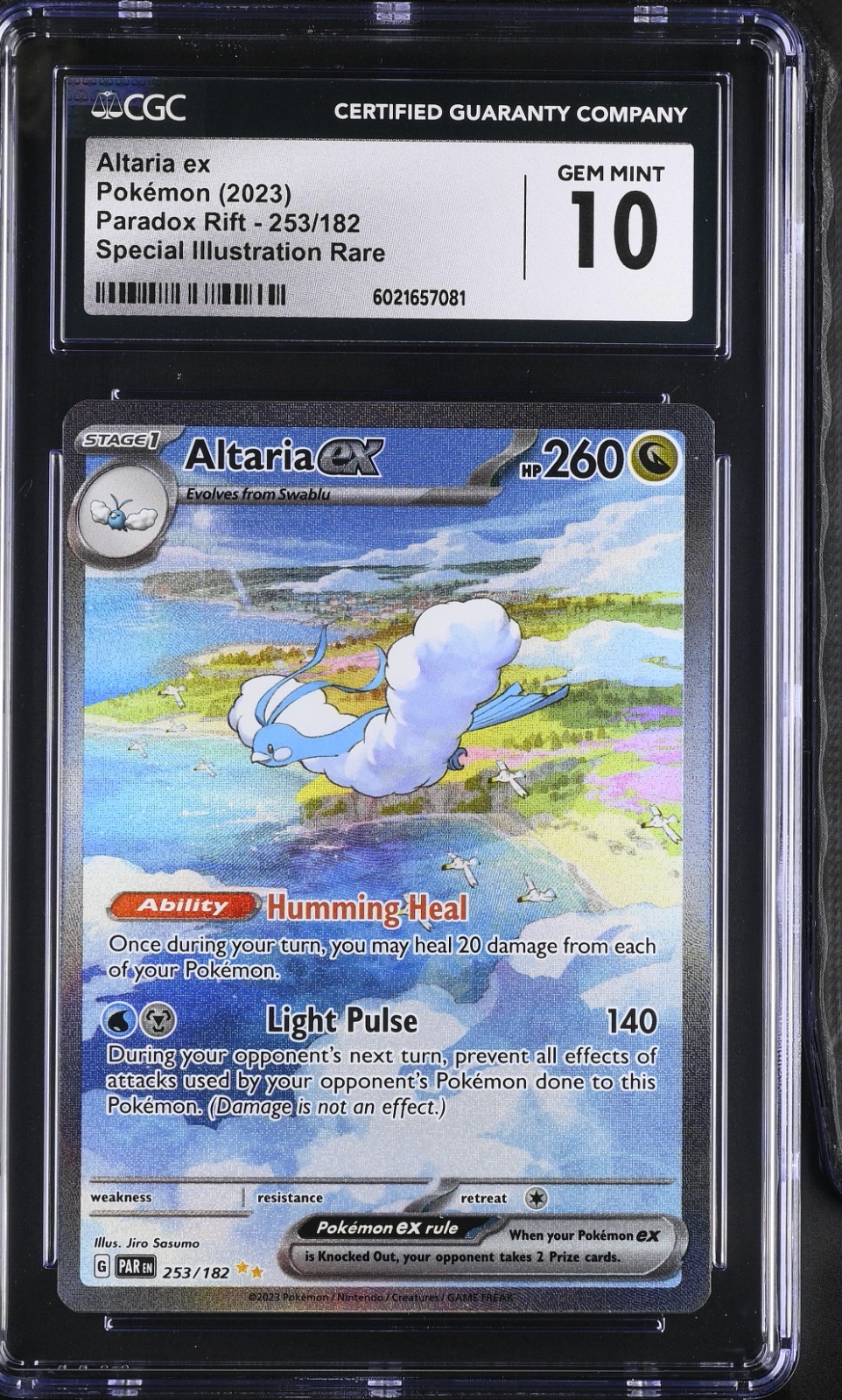 CGC Gem Mint 10 Altaria ex Paradox Rift 253/182 SIR Pokemon