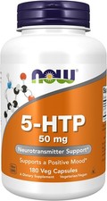 NOW Foods Supplements, 5-HTP (5-hydroxytryptophan) 50 180 Count (Pack of 1) 