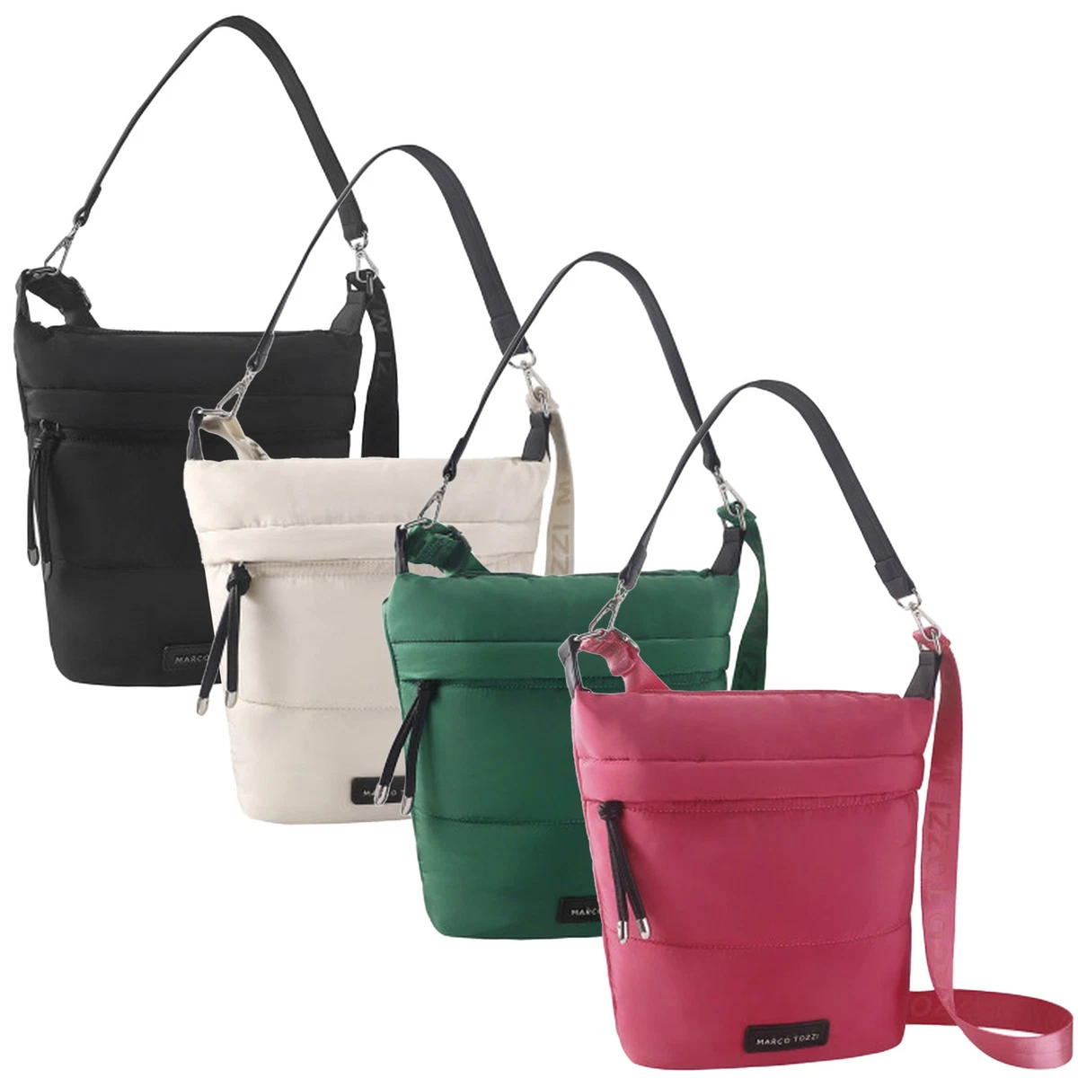 MARCO TOZZI Borsa Da Sera Donna Beige – Tracolla Inclusa, 3 Scomparti, 13 Litri, Design Moderno In Tessuto E Sintetico - 2