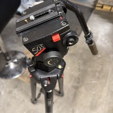 Bogen Manfrotto 3251 Heavy Duty Video Tripod w/ 503 Fluid Head Pan Handle
