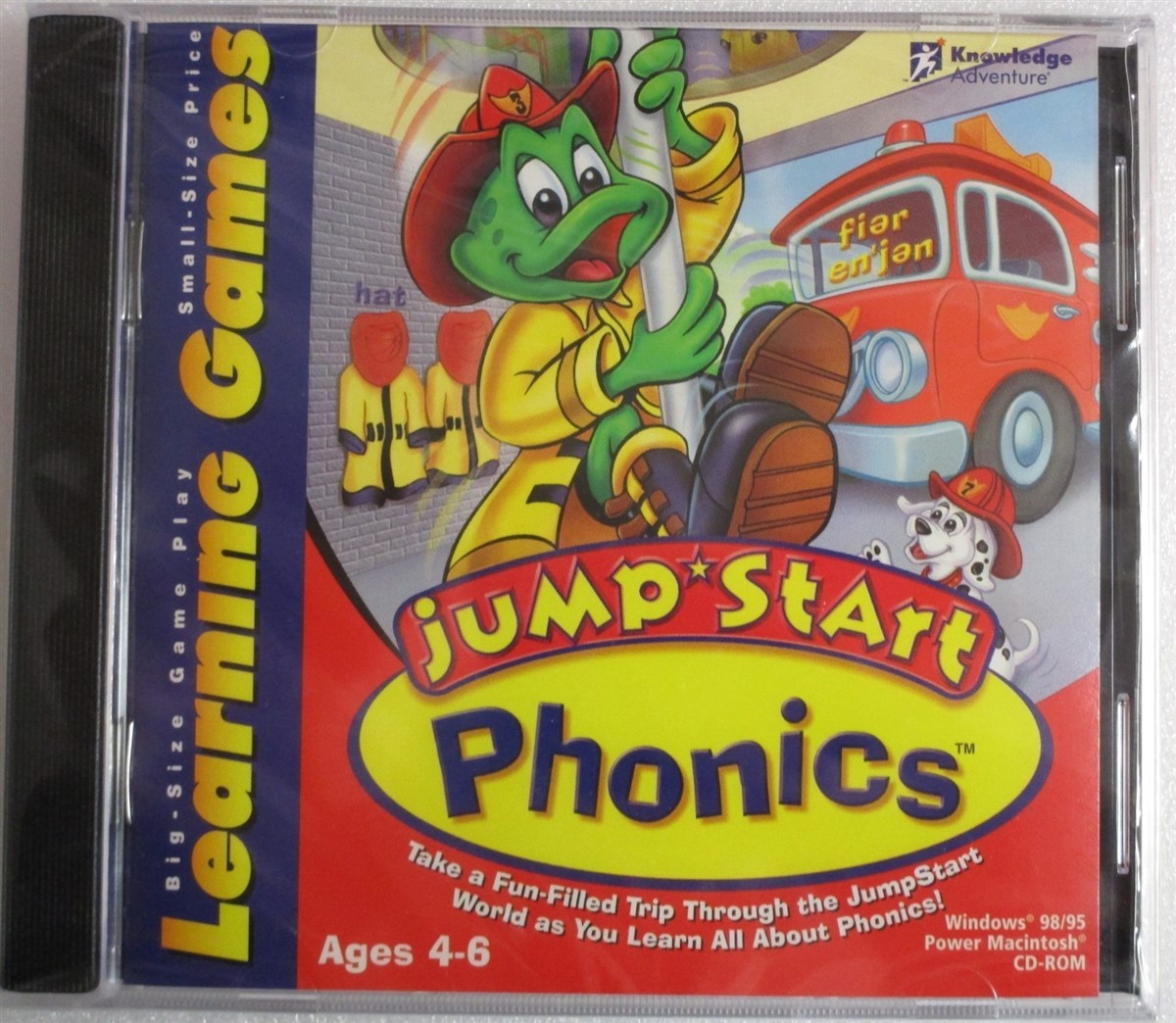 Video Game PC JumpStart Phonics Age 4-6 Knowledge Adventure Vintage NEW Jewel