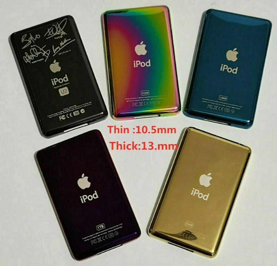 IPod Classic 6/7th Video 5/5.5th back Housing Cover Case Thin/Thick -- 6 Colors - Image 2 of 4