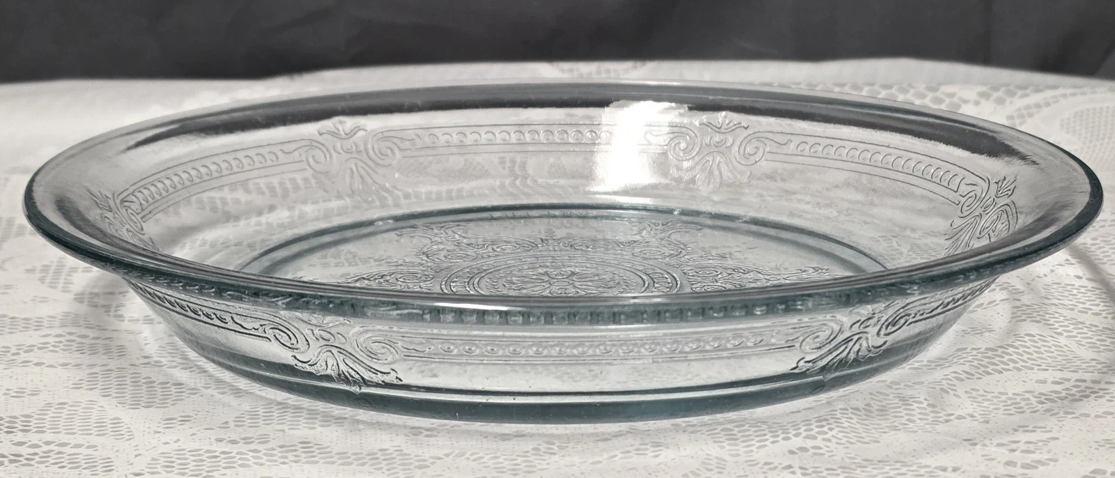 VTG. FIRE-KING Sapphire Blue Philbe 9-3/16" Pie Dish Plate c. 1940s Made in USA