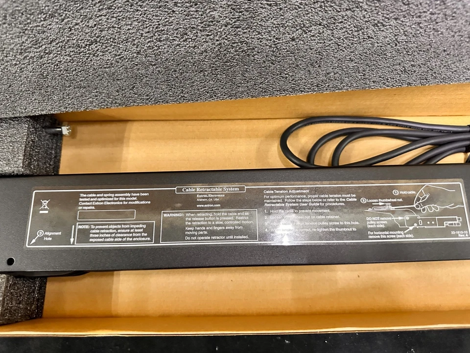 Extron Retractor XL VGA 70-1001-01 Cable Cubby - New In Box - Image 4 of 4