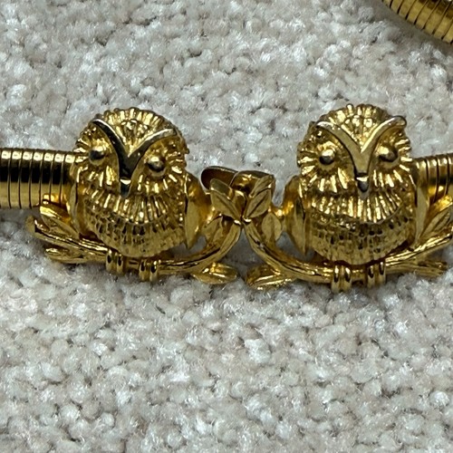 Vintage MIMI DI N stretch Owl Belt metal gold tone 1975