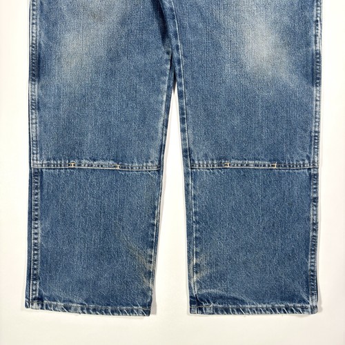 Dickies Blue Relaxed Straight Denim Jeans W40 L32 Double Knee Carpenter Trousers - Picture 3 of 17