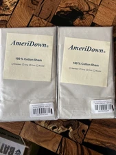 AmeriDown 100% Cotton Sham Pair-Euro