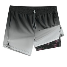 Men's 5'' Athletic Shorts 2 in 1 Running Shorts Recycled Polyester Workout Sh...