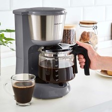 Morphy Richards Equip Filter Coffee Maker Machine 6 Cup Grey 1.2 Litre 1800W