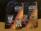 New In Box Lot Of 2 Star Wars POTF C-3PO Metalized Body And R2-D2 Light-Pipe