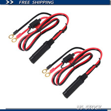 SAE O Ring Terminal Harness, 2FT Length 10A Fused 2-Pin Quick Disconnect Plug