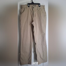 Carhartt Men's Khaki Chinos Relaxed Fit Sz 32 X 30 Roofing Construccion Workwear