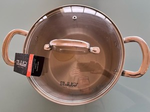 IL Mulino NY Stainless Steel Tri-Ply 9.4" Heavy Casserole w Lid 5 Lt Q Stock Pot
