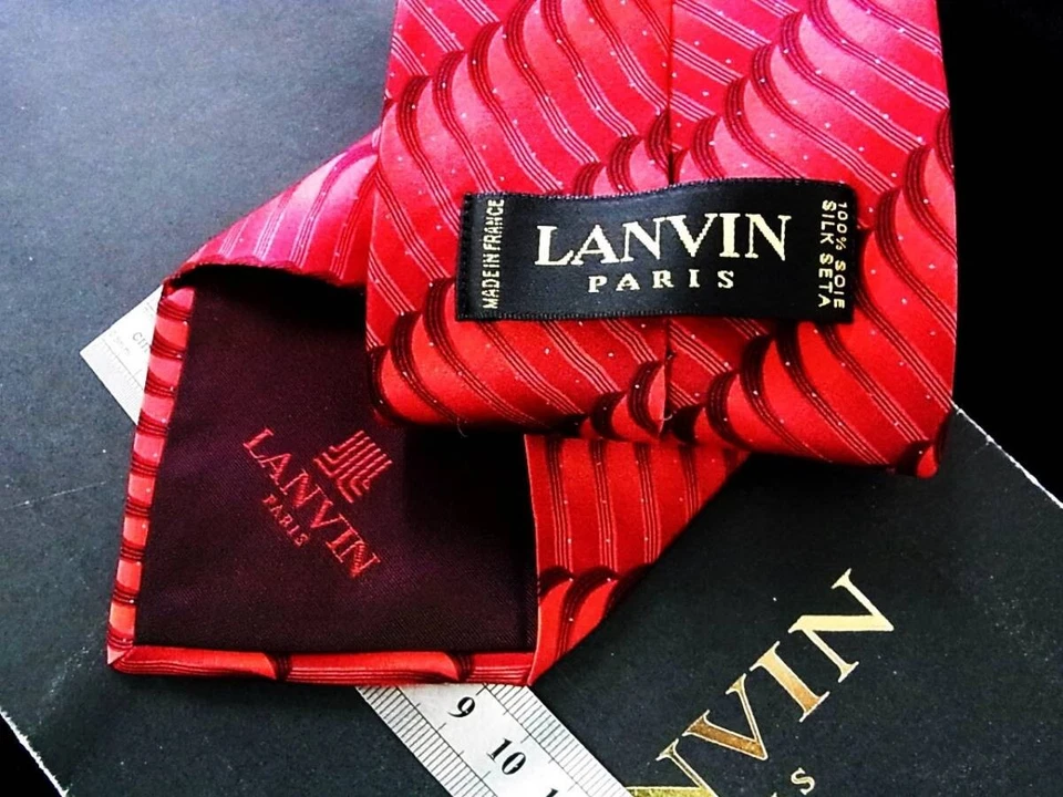 Corbata de lujo LANVIN para hombre unisex TODA SEDA 100 multicolor preciosa L444 Foto 2 de 2