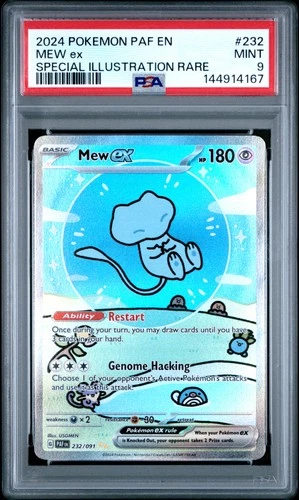 2024 POKEMON PAF EN-PALDEAN FATES SPECIAL ILLUSTRATION RARE #232 MEW EX PSA 9