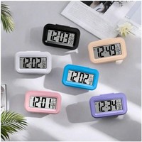 Digital LED Bedside Snooze Alarm Clock Time Temperature Day/Night Mode Clock UK