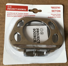 Style Selection Seton Chrome Toothbrush and Tumbler Holder Bathroom 0033741