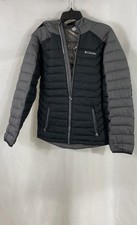 Veste matelassée à capuche Columbia Youth Powder Lite noir gris omni-chaleur taille XL 18/20