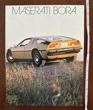 1973 Maserati Bora Road Test Car Dealer Sales Brochure Vintage