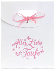 Geschenkt&uuml;te "Alles liebe zur Taufe" rosa