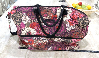 Vera Bradley Lighten Up Expandable XL Travel Bag - Rosewood (Retired Pattern) 