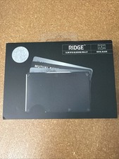Ridge Slim RFID Blocking Wallet Cash Strap Royal Black OPEN BOX NEW 