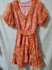 Show Me Your Mumu Jennie Ann Dress Medium Flirty Floral Balloon Ruffle Women
