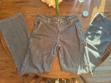 American Eagle Outfitters Women’s Gray & White Check Dress Pants 00, Stretch