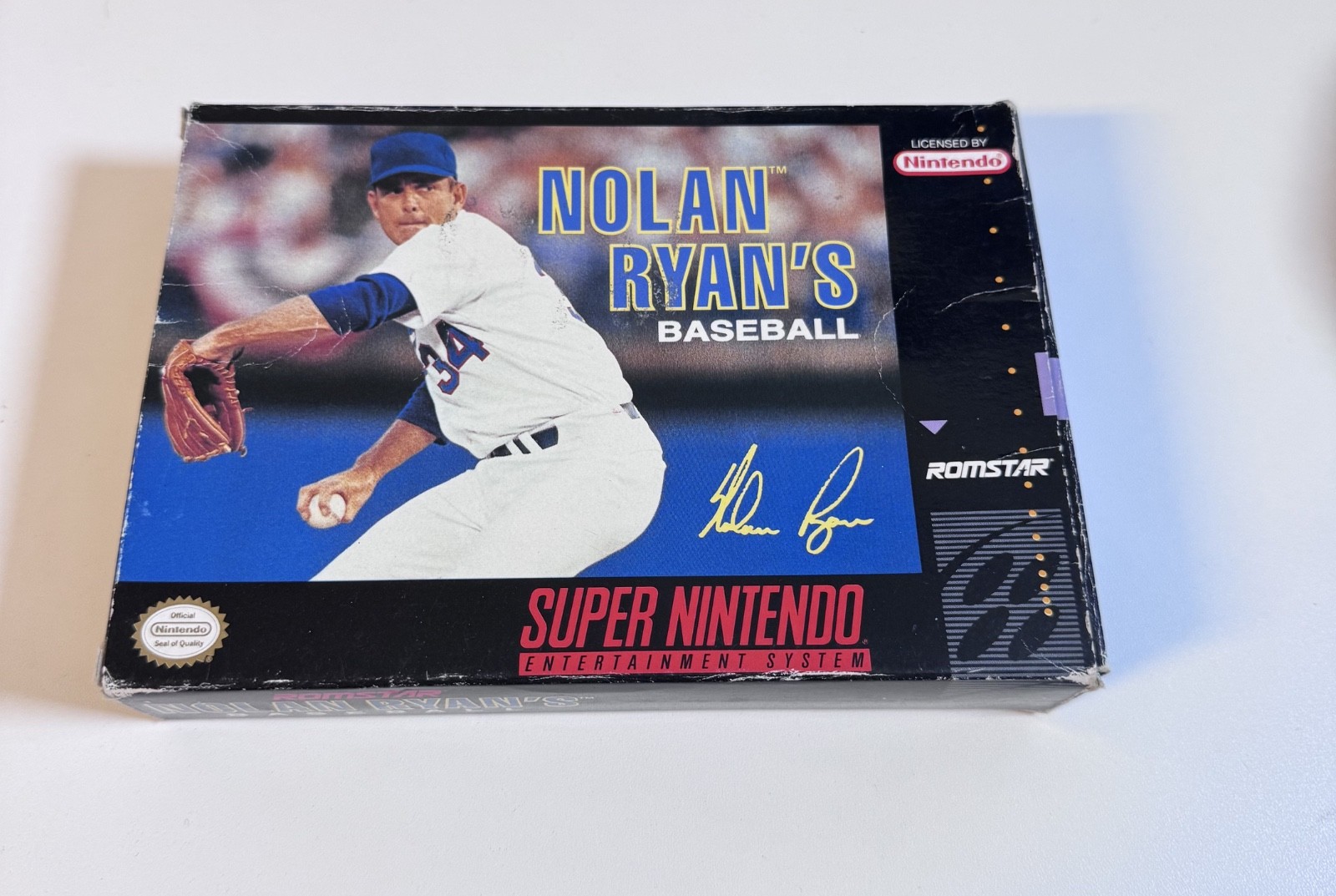 Nolan Ryan's Baseball Super Nintendo Video Game CIB Complete Tested